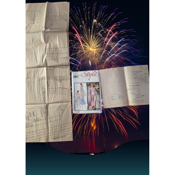 Uncut Style Sewing Pattern 1030 Scoop Neck Dress Sizes 8-18 Vintage Fabrics - Picture 1 of 3